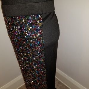 Multi-Color Sequin Pencil Skirt